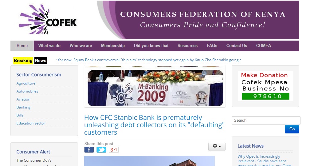 COFEK CFC STANBIC Screenshot