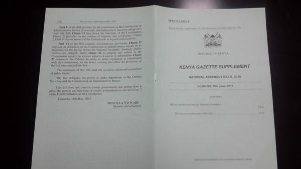 Access to Information Bill 2015 Kenya